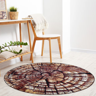 GINO FALCONE Round Aurora Abstract Indoor / Outdoor Area Rug