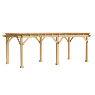 YARDISTRY Meridian 12 Ft. W x 22 Ft. D Solid Wood Patio Pergola