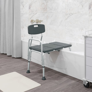 FLASH FURNITURE Phoebe Aluminum Height Adjustable Medical Shower Transfer Bench