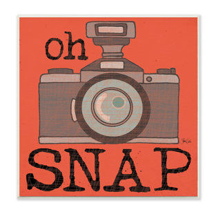 STUPELL INDUSTRIES Oh Snap Vintage Camera On Canvas by Shanni Welsh Print