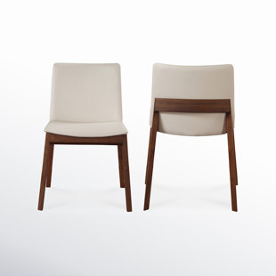 ALLMODERN Anrey Vegan Leather Dining Chair (Set of 2)