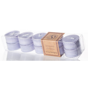 ECO CANDLE CO Lavender Dreams Scented Tealight Candle with Plastic Holder (Set of 10)