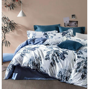 SELUZA Sateen Floral Duvet Cover Set