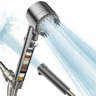 SUNCOAST HARDWARE, LLC Filtered Shower Head With Handheld, High Pressure Water Flow And Multiple Spray Modes Shower Head With Filter