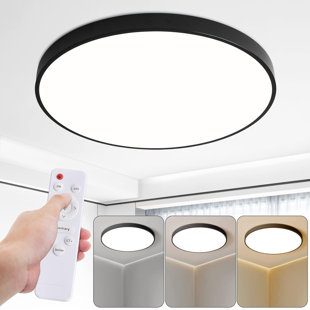 C&G HOME Ceiling Light Flush Mount With Night Light, 36W Light Fixture With Remote Control, Full CCT And Brightness Adjustable, 18Inch Led Ceiling Light For Kitchen, Office, Kids Room