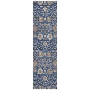 ADDISON RUGS Machine Washable Indoor/Outdoor Chantille ACN1155 Navy Rug