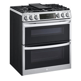 LG 6.9 Cu. Ft. Smart Gas Double Oven Slide-In Range With Instaview®, Probake® Convection, Air Fry, And Air Sous Vide