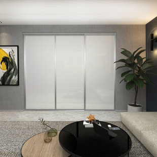DOORS22 3 Panel Frosted Glass Sliding Closet