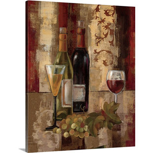 FLEUR DE LIS LIVING Wine And Graffiti " Graffiti And Wine III " by Silvia Vassileva