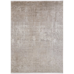 ROOM ENVY Lindstra Abstract Machine Woven Taupe/Gray/Tan Area Rug