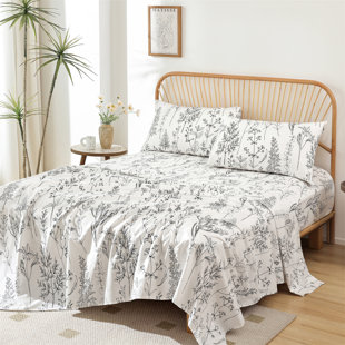 SHANGHAI DANGQIN TRADING CO., LTD Microfiber Machine Woven Floral Fitted Sheet