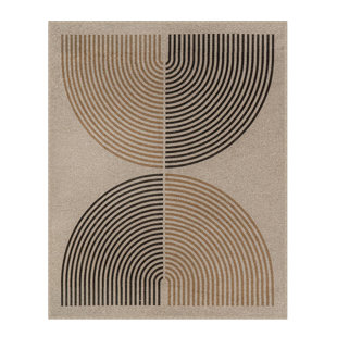 SHENZHEN LINGANG TECHNOLOGY CO., LTD Sharolyn Faux Jute Two-Tone Rainbow Area Rugs