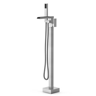 BABEVY Freestanding Bathtub Faucet Brushed Nickel Floor Mount Tub Filler