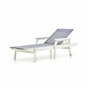 AMERICAN ECO LIVING Nantucket Outdoor Chaise Lounger with Armrest