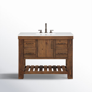 BIRCH LANE™ Bixie 42" Single Bathroom Vanity with Quartz Top