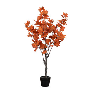 PRIMRUE Autumn Rustic Maple Artificial Fall Tree