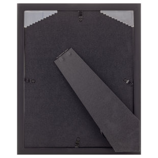 Gallery Solutions Black Wall Mount Or Tabletop Picture Frame With Double Black Mat