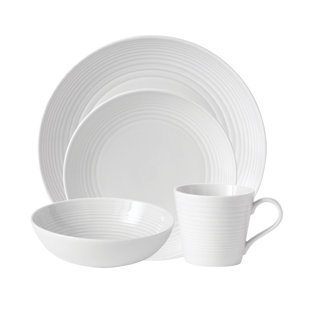 ROYAL DOULTON EXCLUSIVELY FOR GORDON RAMSAY GR Maze 4 Piece Stoneware Dinnerware Set