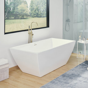 VANITY ART Lydia 59" x 30" Freestanding Soaking Bathtub