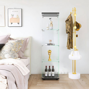 AONYAYBM 64.7'' H x 16.7'' W Glass Display Case