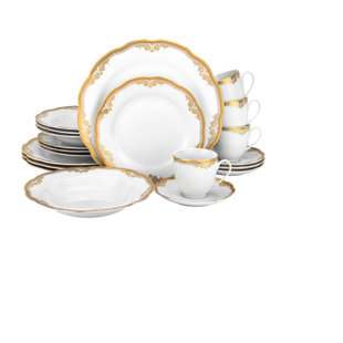 IMPERIAL GIFT CO. 49 Piece Porcelain China Dinnerware Set - Service for 8