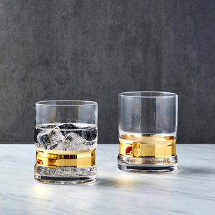 ANTON STUDIO DESIGNS Soho 11.75oz. Glass Double Old Fashioned Drinking Glass Glassware Set (Set of 2)