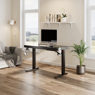 INBOX ZERO Eureka Ergonomic 47" LED Glass Electric Height-Adjustable Standing Gaming Desk