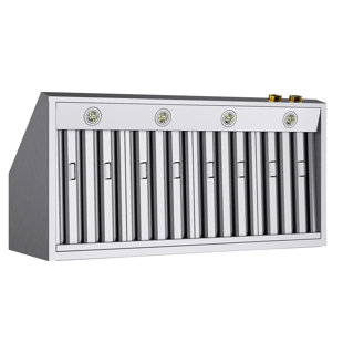 KUCHT 48 in. 1200 CFM Ducted Under Cabinet Range Hood in Stainless Steel with Gold Accents and Digital Controls