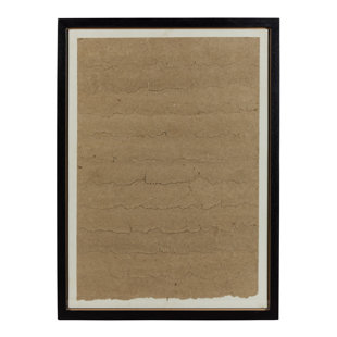 BOBO INTRIGUING OBJECTS Natural Torn Paper Wall Art in Glass Wooden Frame