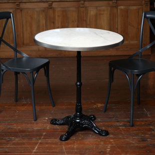 BOBO INTRIGUING OBJECTS Parisian Bistro Table W/ Round White Marble Top