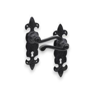 SPIRA BRASS Fleur De Lys Lever Handle Black Iron
