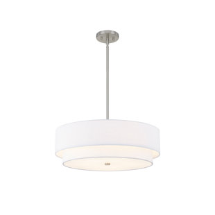JUSTICE DESIGN GROUP Textile - Classic Tiered Drum Pendant - Fabric Shade