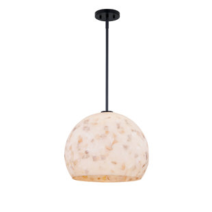 JUSTICE DESIGN GROUP Alabaster Rocks! - Globe 1-Light Pendant