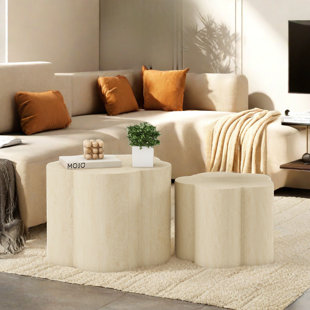 IVY BRONX Kovanic 2 Coffee Tables with Cloud Shape and Soft Lines