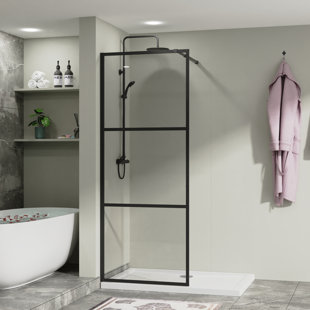 MESA HOME DEPOT 34.02" W x 72.02" H Framed Fixed Glass Panel