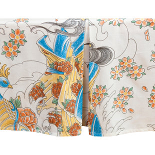 SIN IN LINEN Geisha Garden Tattoo 15" Bed Skirt