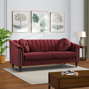 ROSDORF PARK Leiliana Velvet Living Room Sofa,