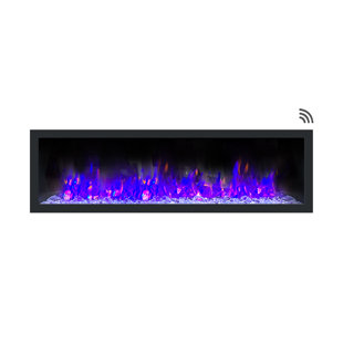 DYNASTY FIREPLACES Dynasty Cascade Wall Mount Linear Electric Fireplace - Smart Technology Enabled - 400 SQ. FT.