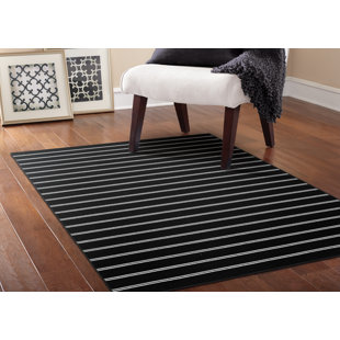 BAY ISLE HOME™ Dellbrook Performance Black/White Rug