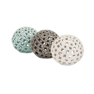 TRISHA YEARWOOD HOME COLLECTION Outer Banks 3 Piece Sphere Sculpture Set