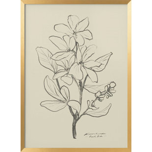 R2H MODERN "Floral 1" Framed Print Wall Art