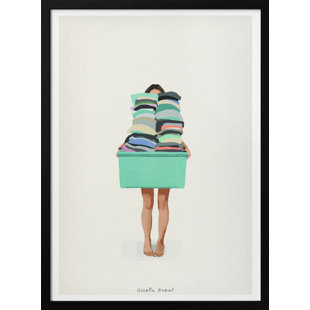 R2H MODERN "Laundry Basket" Framed Print Wall Art