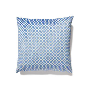 THE HOUSE OF SCALAMANDRE Porcelain Geometric Cotton Blend Reversible Throw Pillow