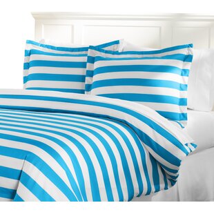 LCM HOME FASHIONS Basics Standard Striped Duvet Cover Set