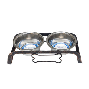 ADOG Country Living Rustic Dog Bone Elevated Feeder