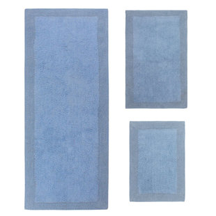 ESS ESS EXPORTS Luxury 100% Cotton Reversible Bath Rug (Set of 3)