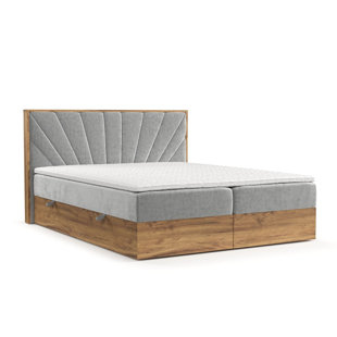 SOHO LIVING Premium Boxspringbett ASAHI mit Taschenfederkernmatratze und Viskoseschaum-Topper