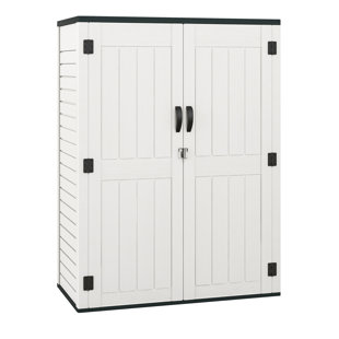BALCONERA 53.94''W x 27.95''D x 68.39''H Outdoor Storage Shed with Shelves