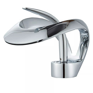NABIYY Chrome Bathroom Basin Sink Faucet Single Handle Waterfall Vanity Sink Mixer Tap