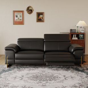 ARTISAN DESIGN FURNITURE Leather 88.4'' Reception Loveseat